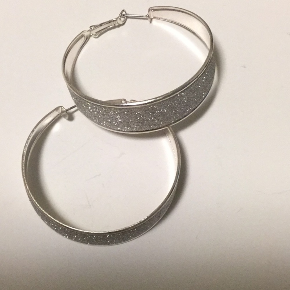 Silver hoop earrings